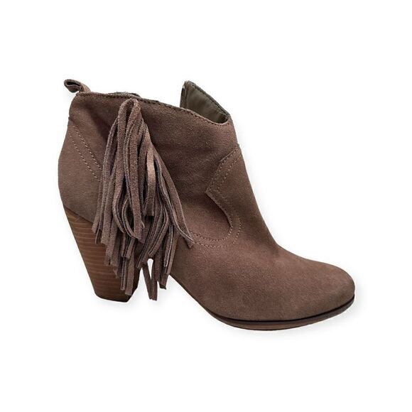 Steve Madden tan fringe zip up ankle boots women’s size 10m cian leather - Picture 2 of 12